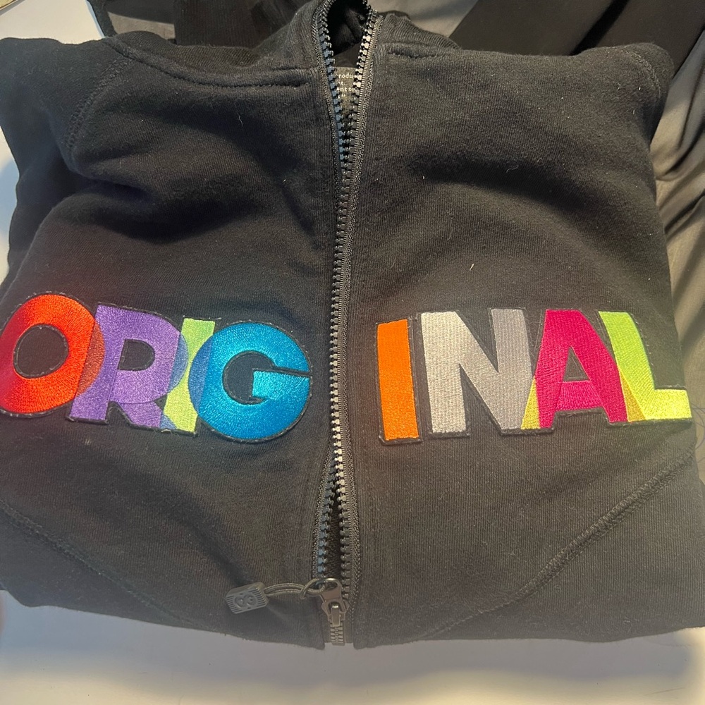Black Hoodie with Colorful 'Original' Design